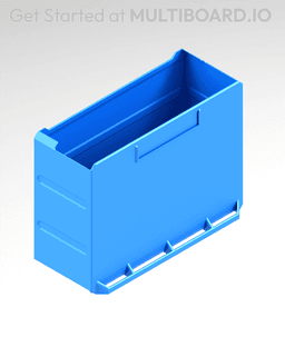 4x3x1.5 LU - Labelled - Magnetic - Simple Multibin Drawer 3d model