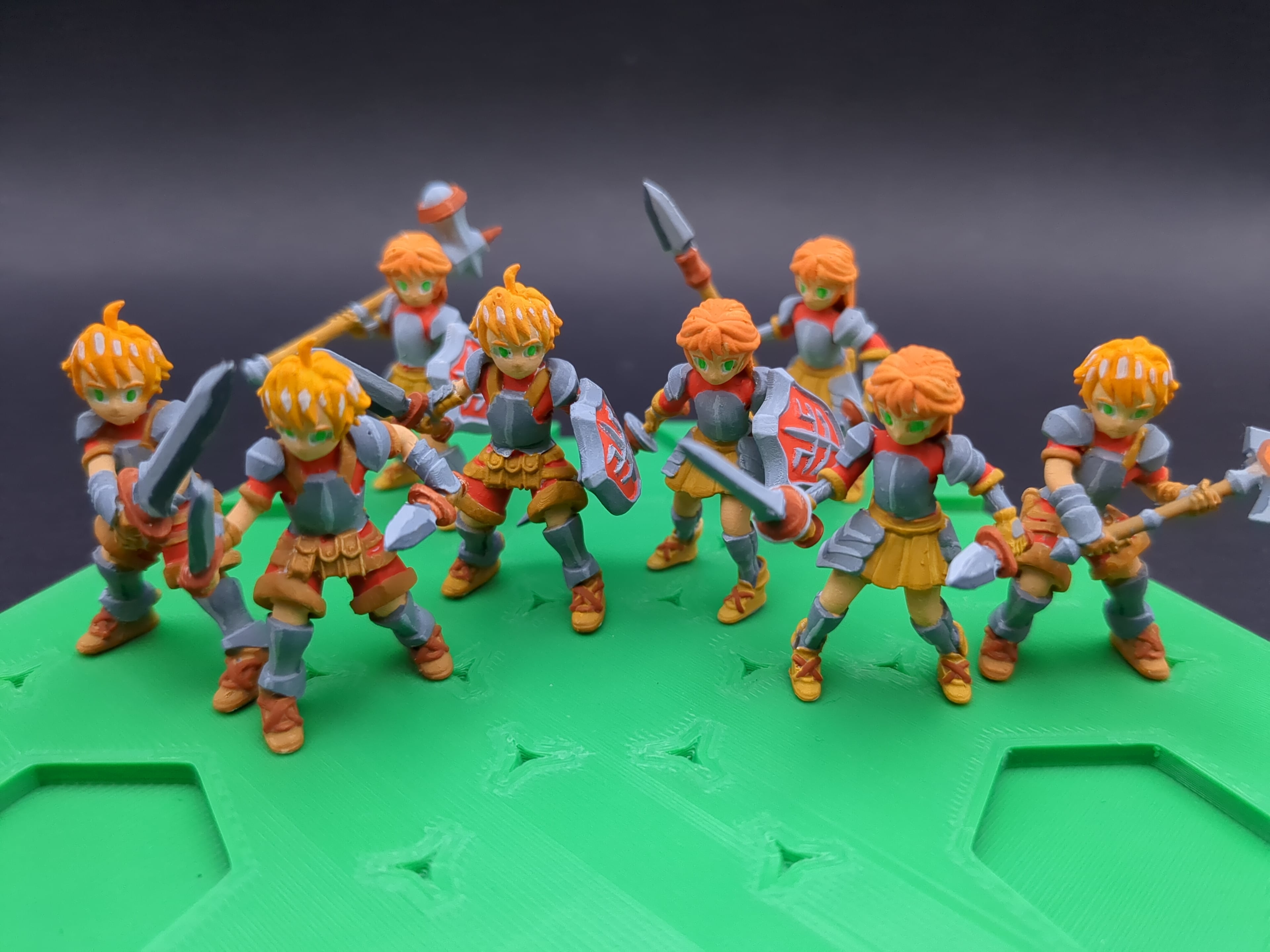 JRPG Warriors; Miniatures Collection 3d model