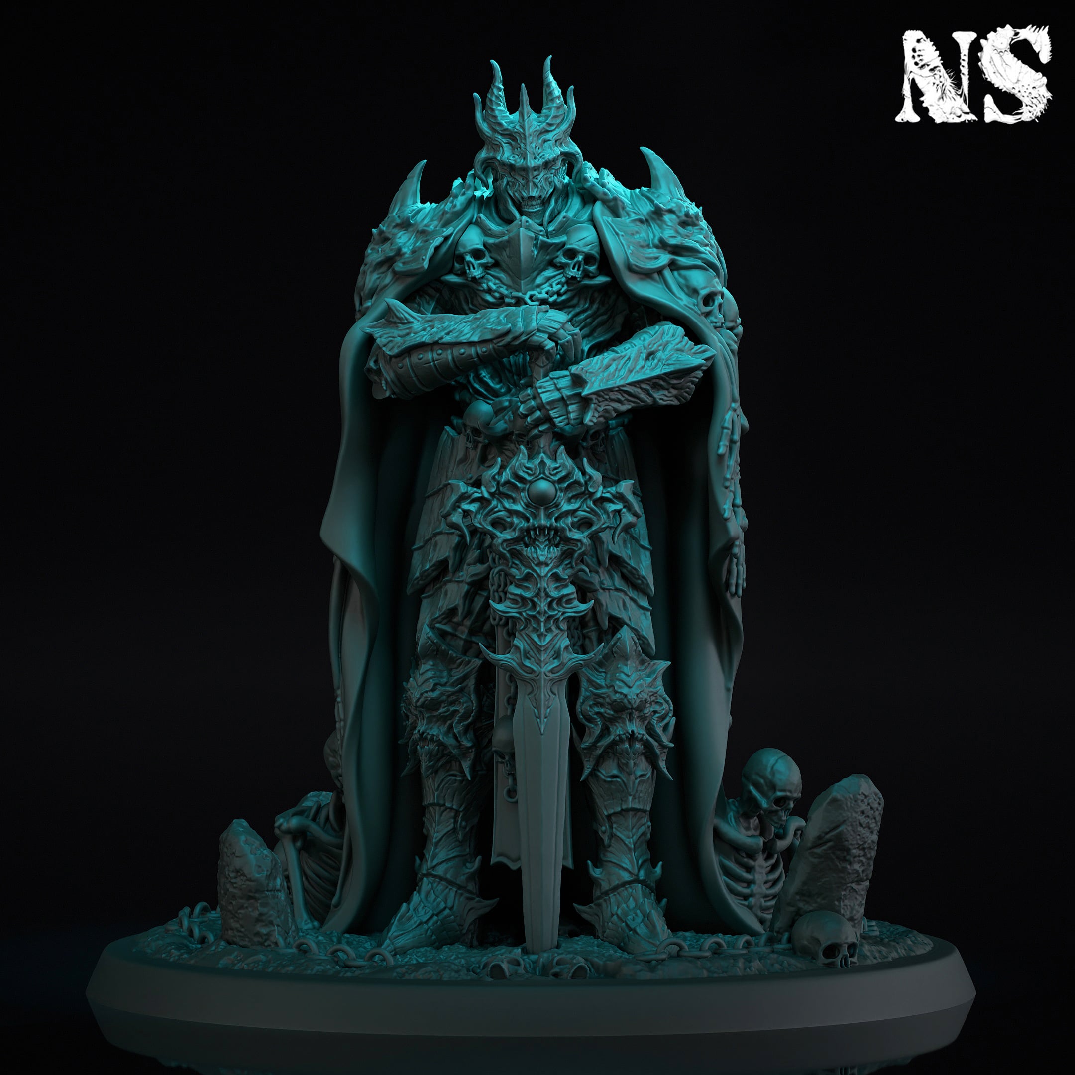 Death knight and Skeletons Bundle 3d model