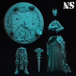 Death knight and Skeletons Bundle 3d model