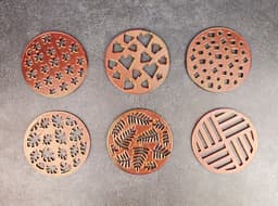 Coaster Set with Rollstop Table Stand 3d model