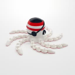 3D Printable Pirate Octopus Flexi 3d model