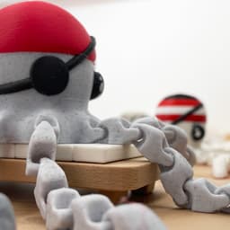 3D Printable Pirate Octopus Flexi 3d model