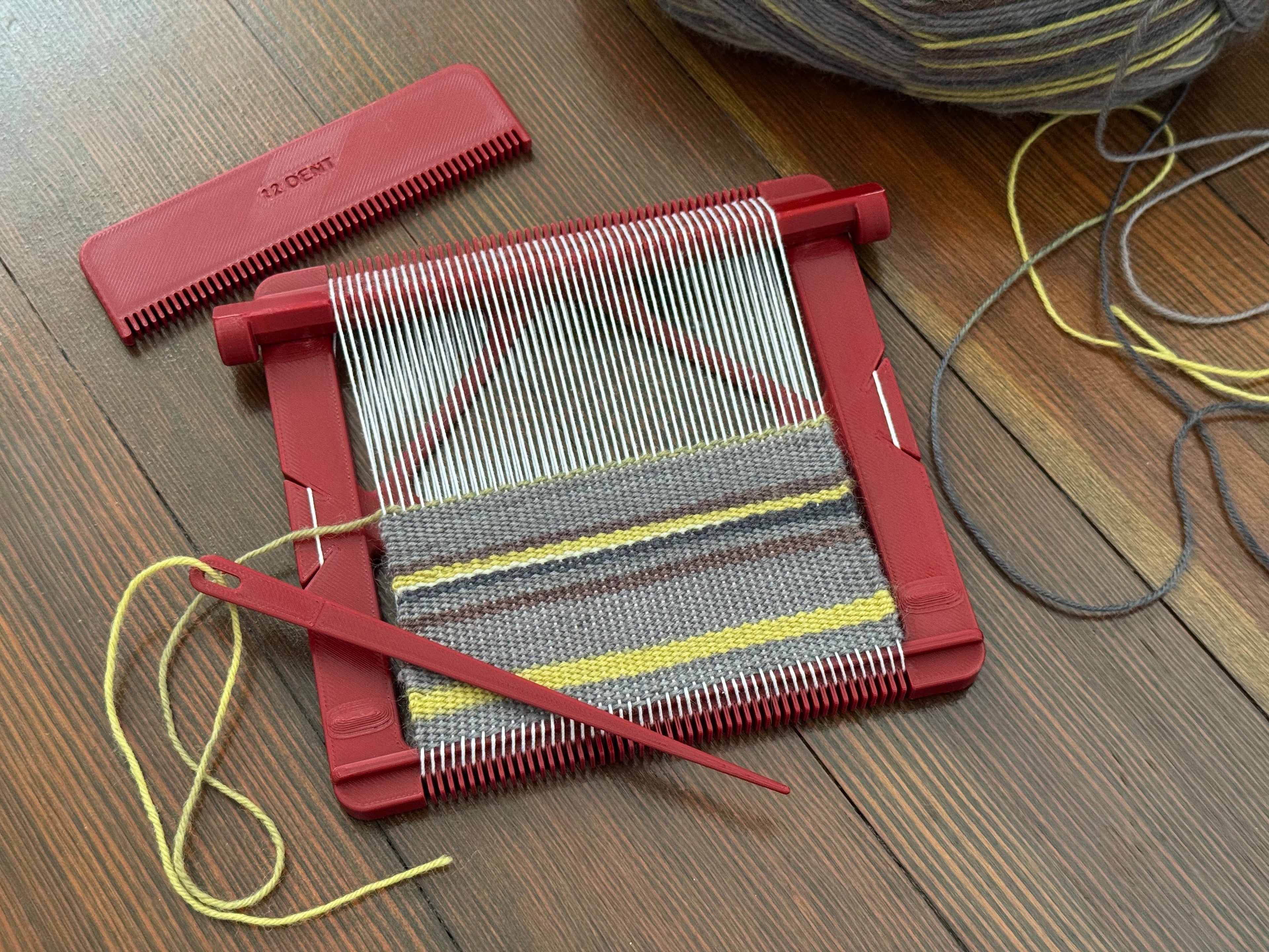 Pocket Loom Weaving Kit 4"x4" 12-dent 3d model