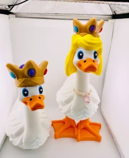 Princess Wig and Crown Goose Gear for Porch Goose 3d model