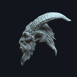 Ballhorn v3 Action Figure Head 3d model