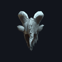 Ballhorn v3 Action Figure Head 3d model