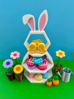 Easter Bunny 3-Tier Serving Stand 3d model