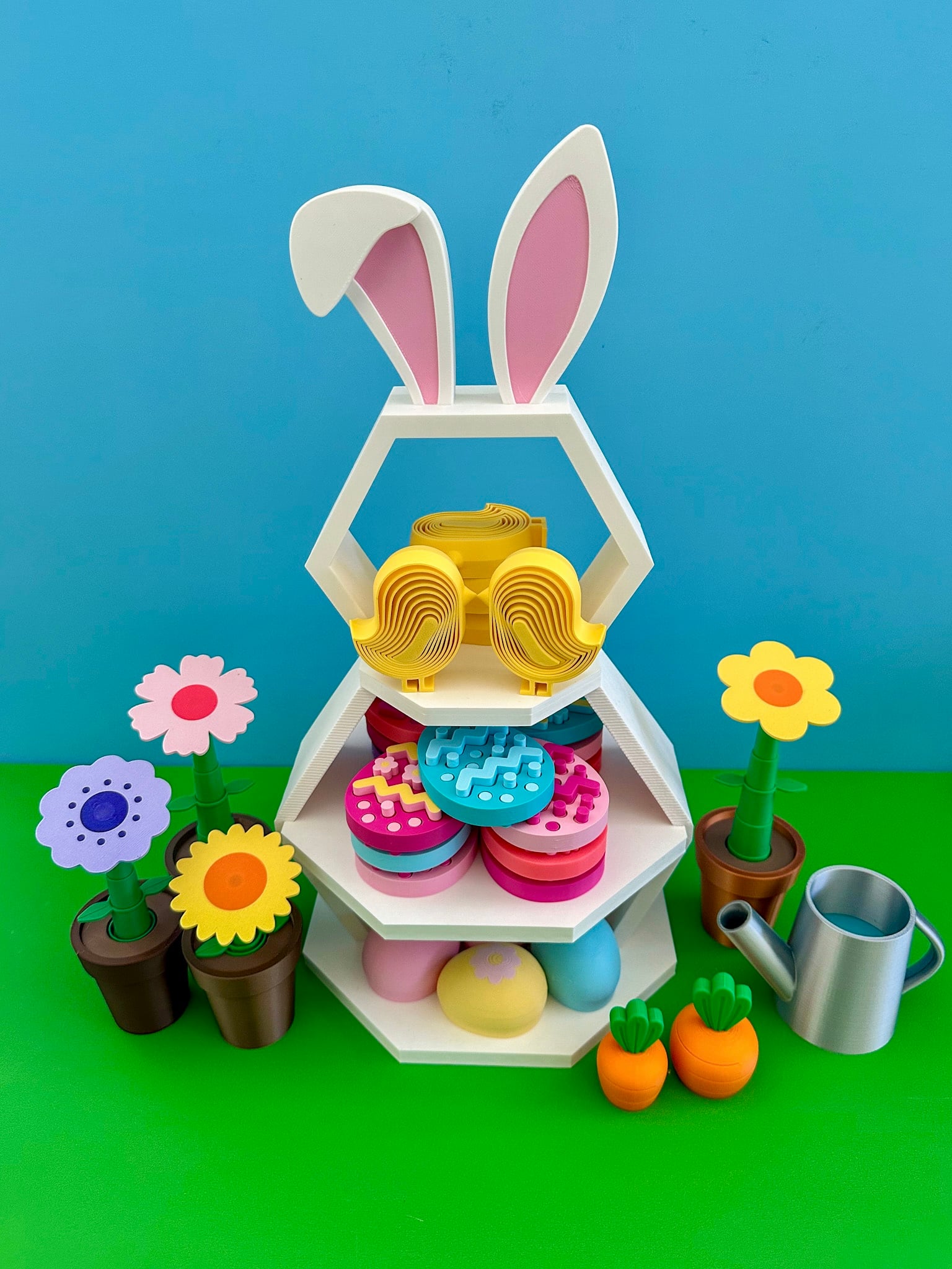 Easter Bunny 3-Tier Serving Stand 3d model