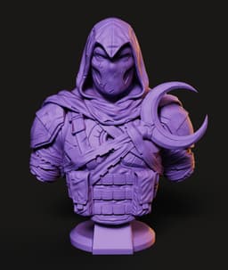 Moon Knight Bust STL | Superhero 3D Print | HighDetail 3d model