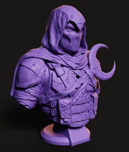 Moon Knight Bust STL | Superhero 3D Print | HighDetail 3d model