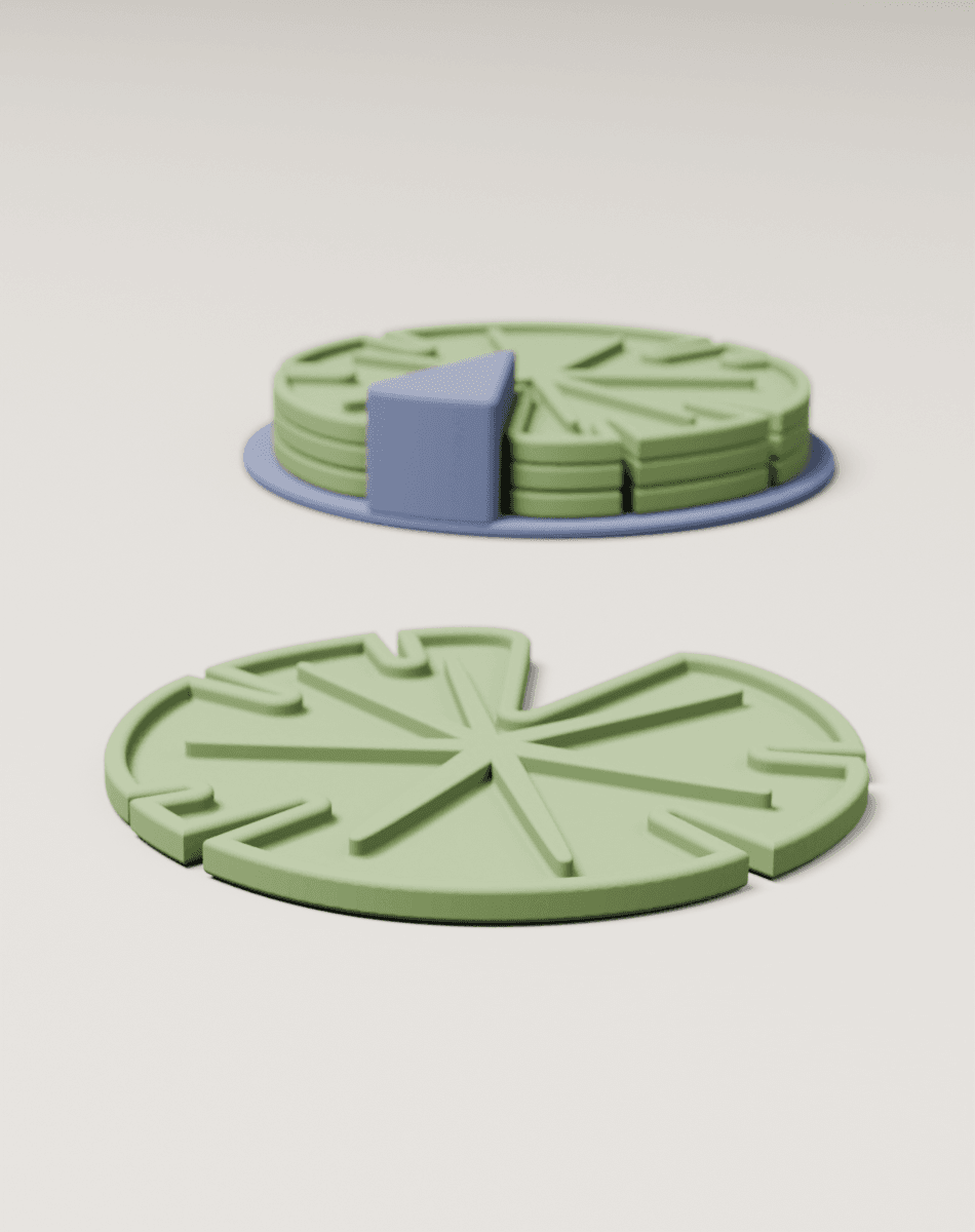 Lilypad Drinks Coasters Set 3d model