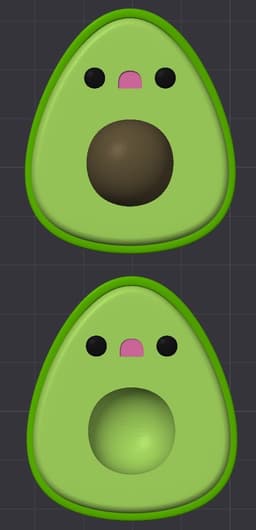 Avocado Colored 3d model