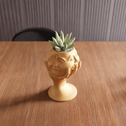 Multi-Face Emotion Planter Statue 3d model