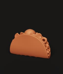Cute Taco Keychain STL | Kawaii Food 3D Print | Fun Charm 3d model
