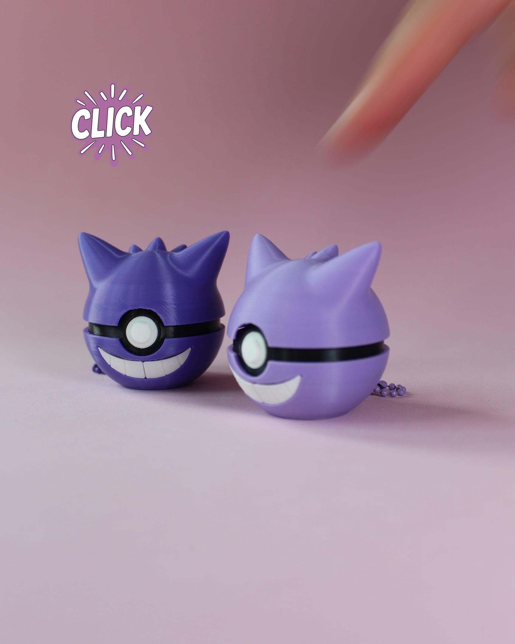 Gengar Ball Fidget Clicker Keychain 3d model