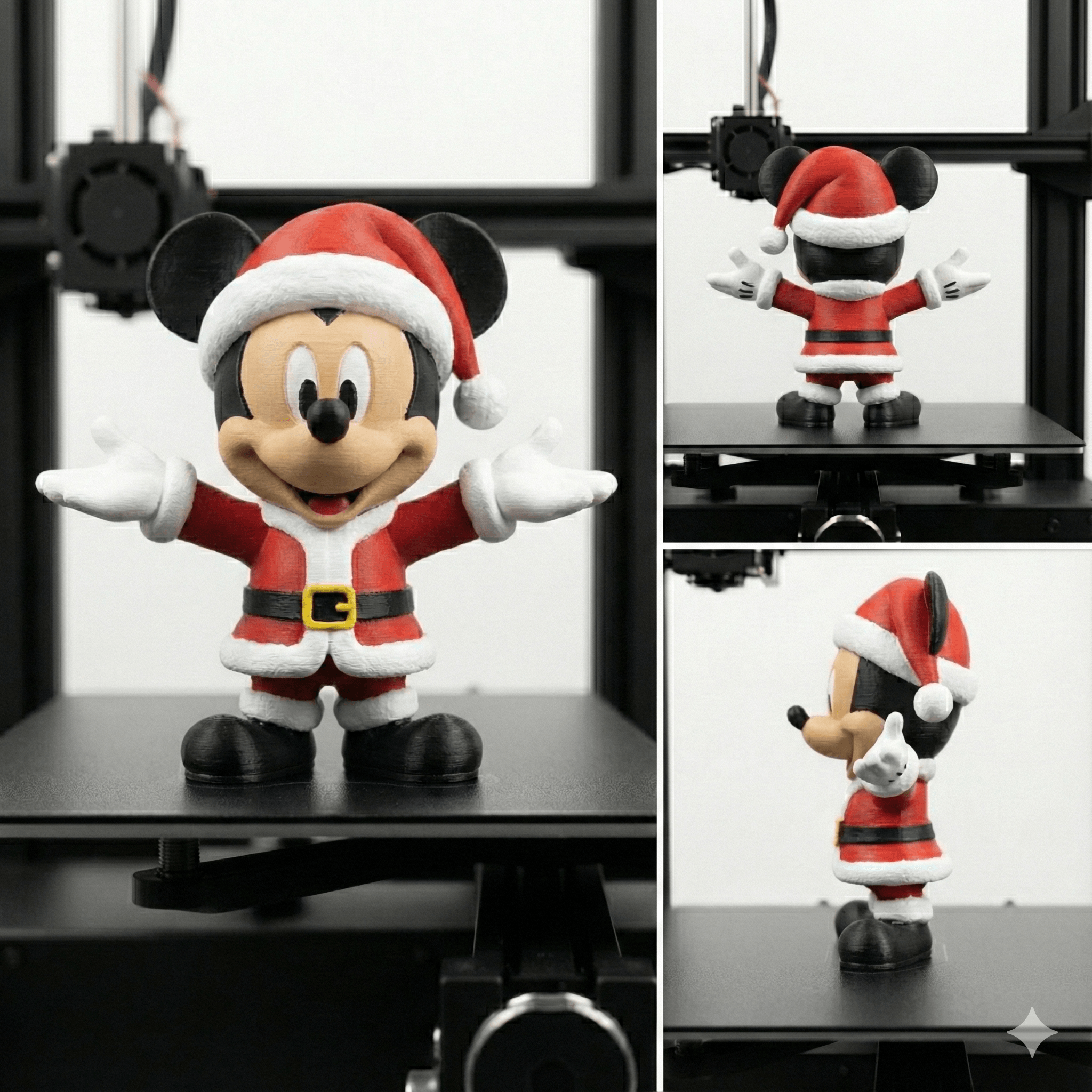 Santa Mickey Mouse - Cute Christmas Figure | Free STL 3d model