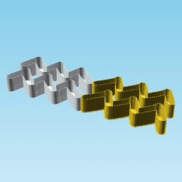 Aquarius symbol, nestable box (v2) 3d model
