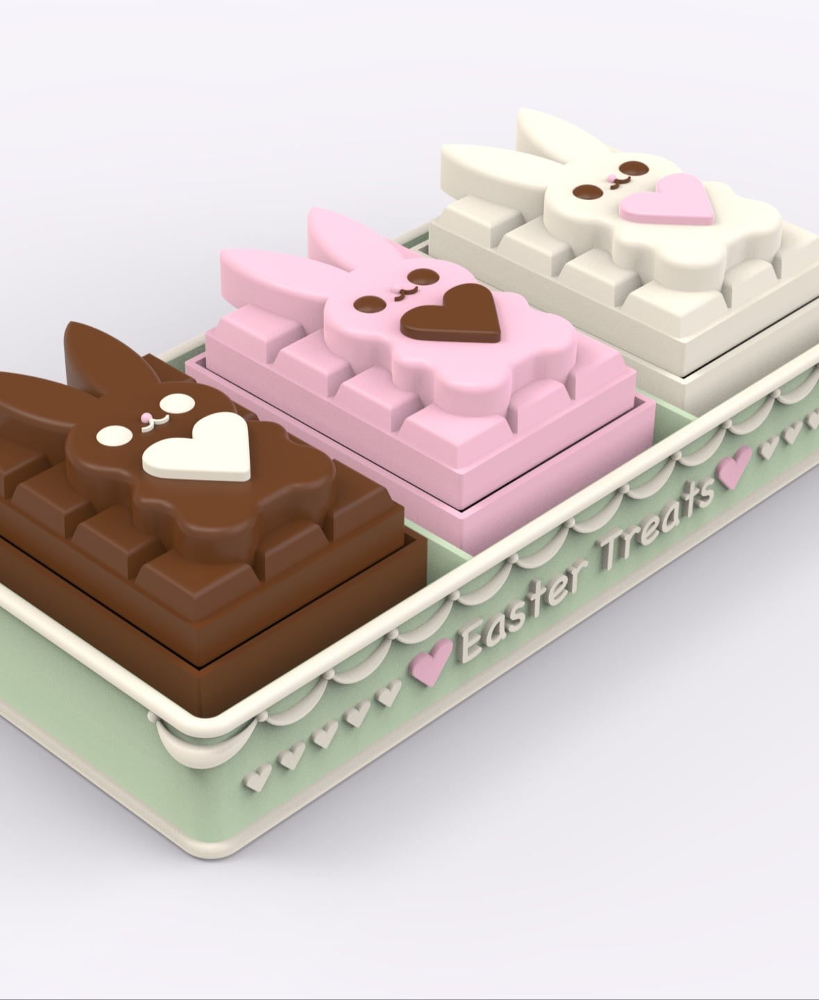 Chocolate Bunny Clicker Bars 3d model