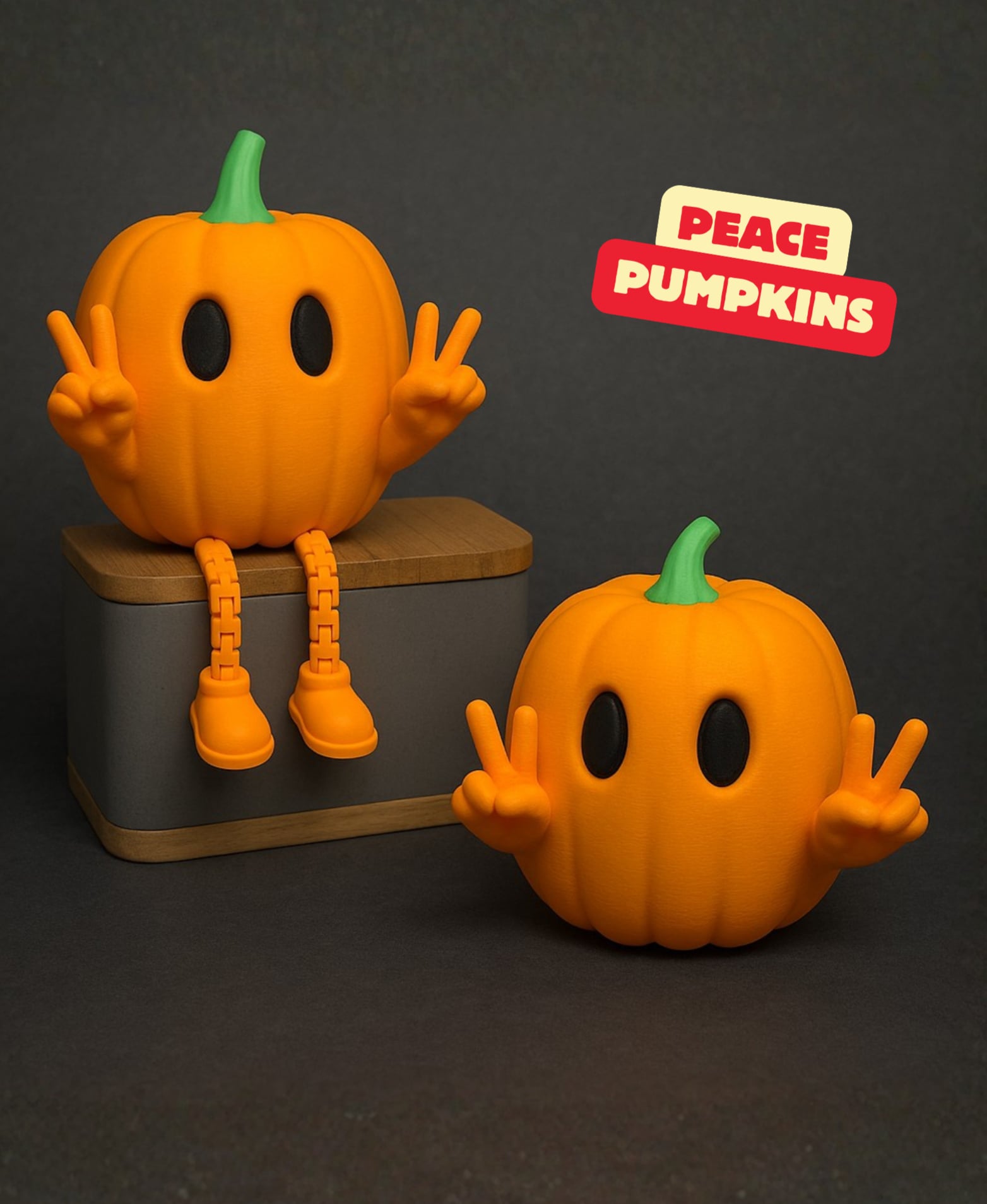 PEACE PUMPKINS ARTICULATED / HALLOWEENDECOR 3d model