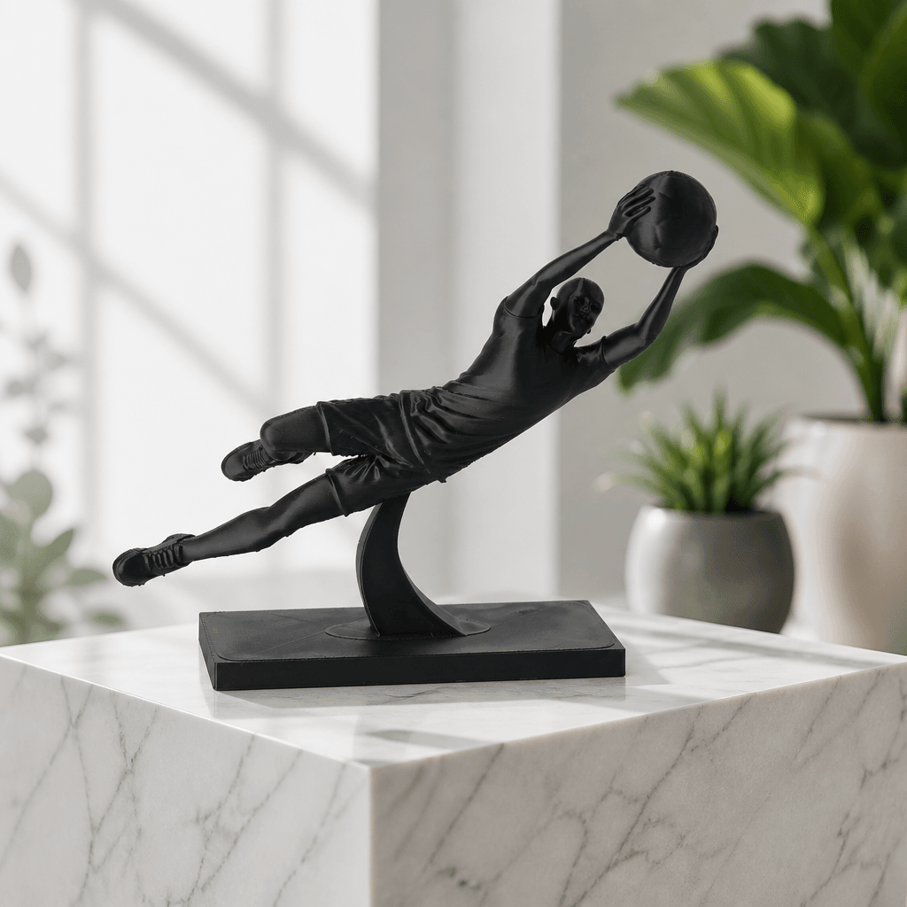 Goalkeeper Save Sculpture - Soccer Player Art 3d model