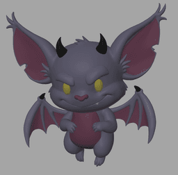 Demon Bat Keychain STL | Gothic Accessory 3D Print | Cute 3d model