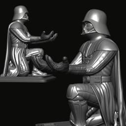 Kneeling Darth Vader Pen Holder 3d model