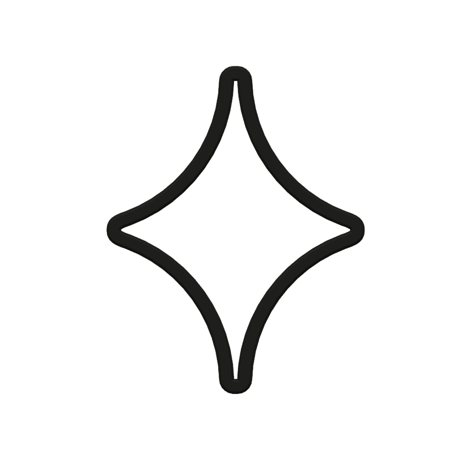 Glitter Star Cookie Cutter STL File - 4 inches 3d model