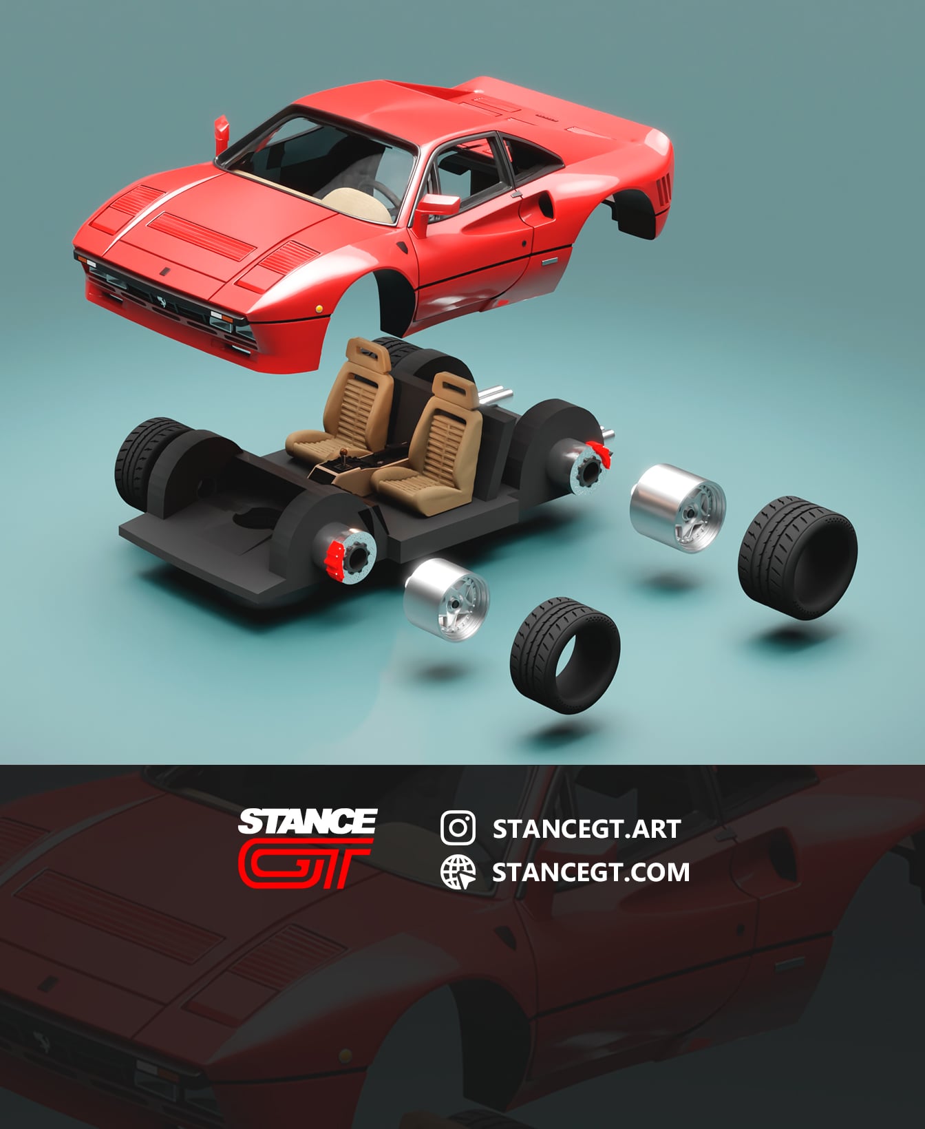 288 GTO | Model Kit Car 3d model