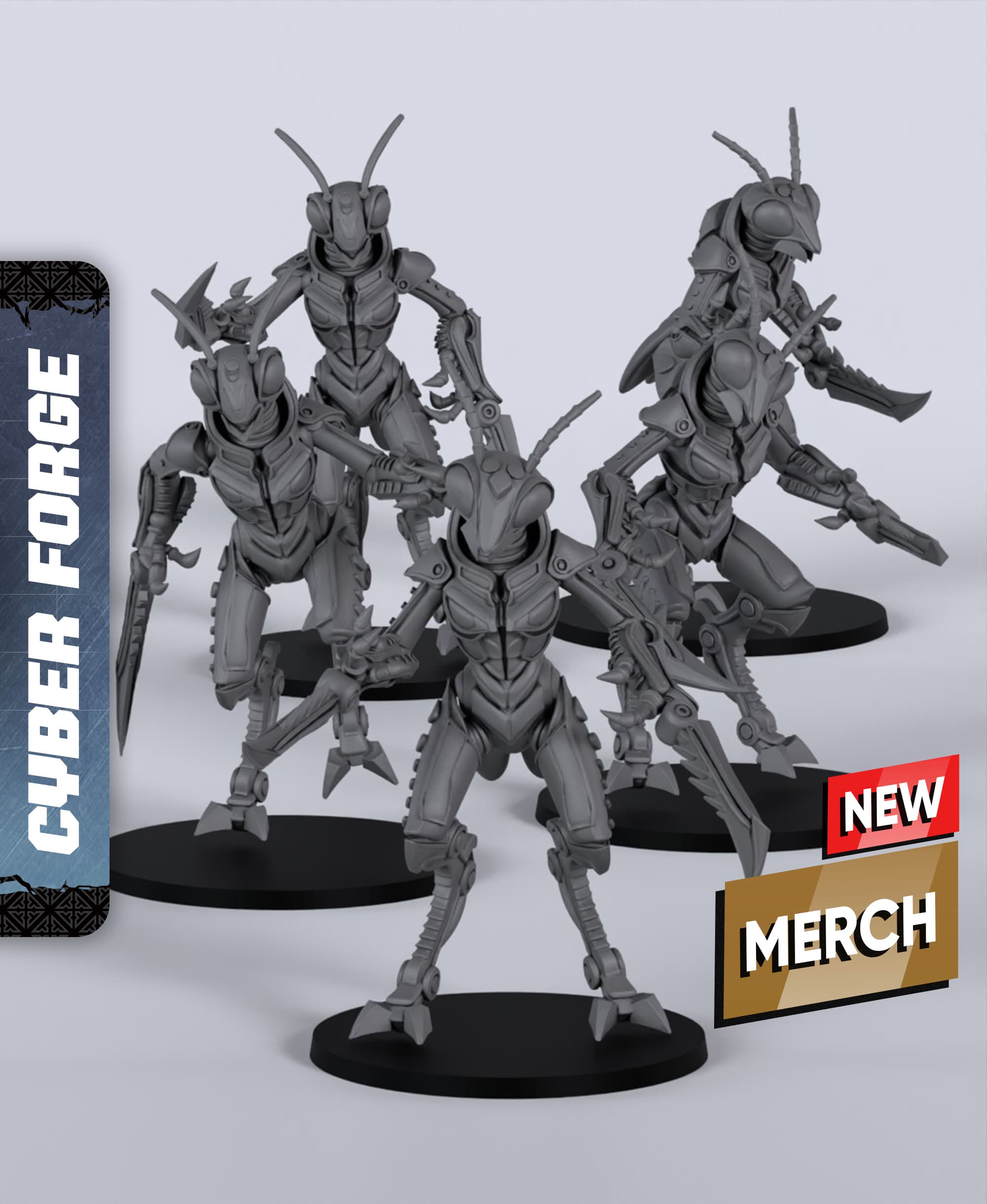 Mantis Marauders - With Free Cyberpunk Warhammer - 40k Sci-Fi Gift Ideas for RPG and Wargamers 3d model