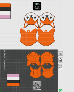 Fox Keycap clicker 3d model