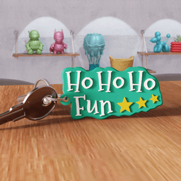 Ho Ho Ho Fun Christmas Keychain 3d model
