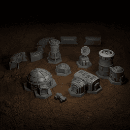 Moon Base for American Mecha 3d model