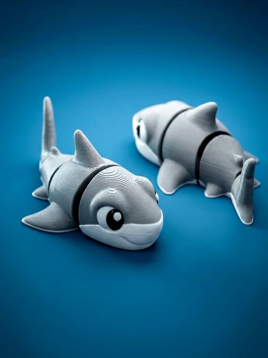 Flexi Shark - Toy/Keychain 3d model