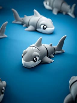 Flexi Shark - Toy/Keychain 3d model