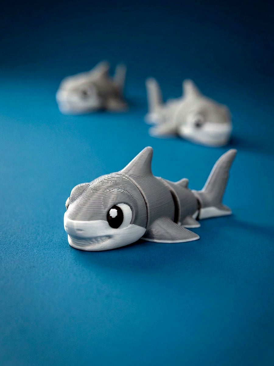 Flexi Shark - Toy/Keychain 3d model