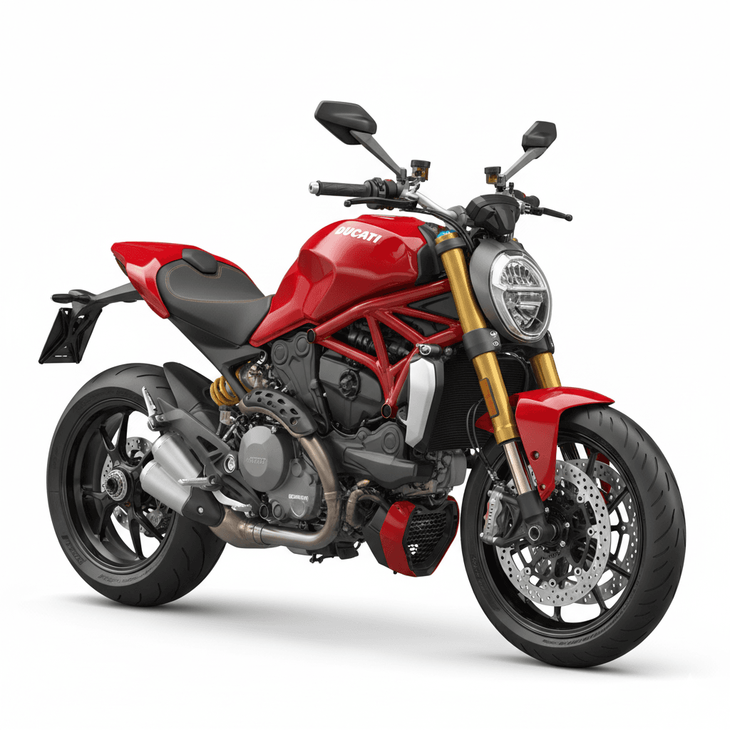 Motorcycle : Ducati Monster937 Naked Street Motorcycle 3d model
