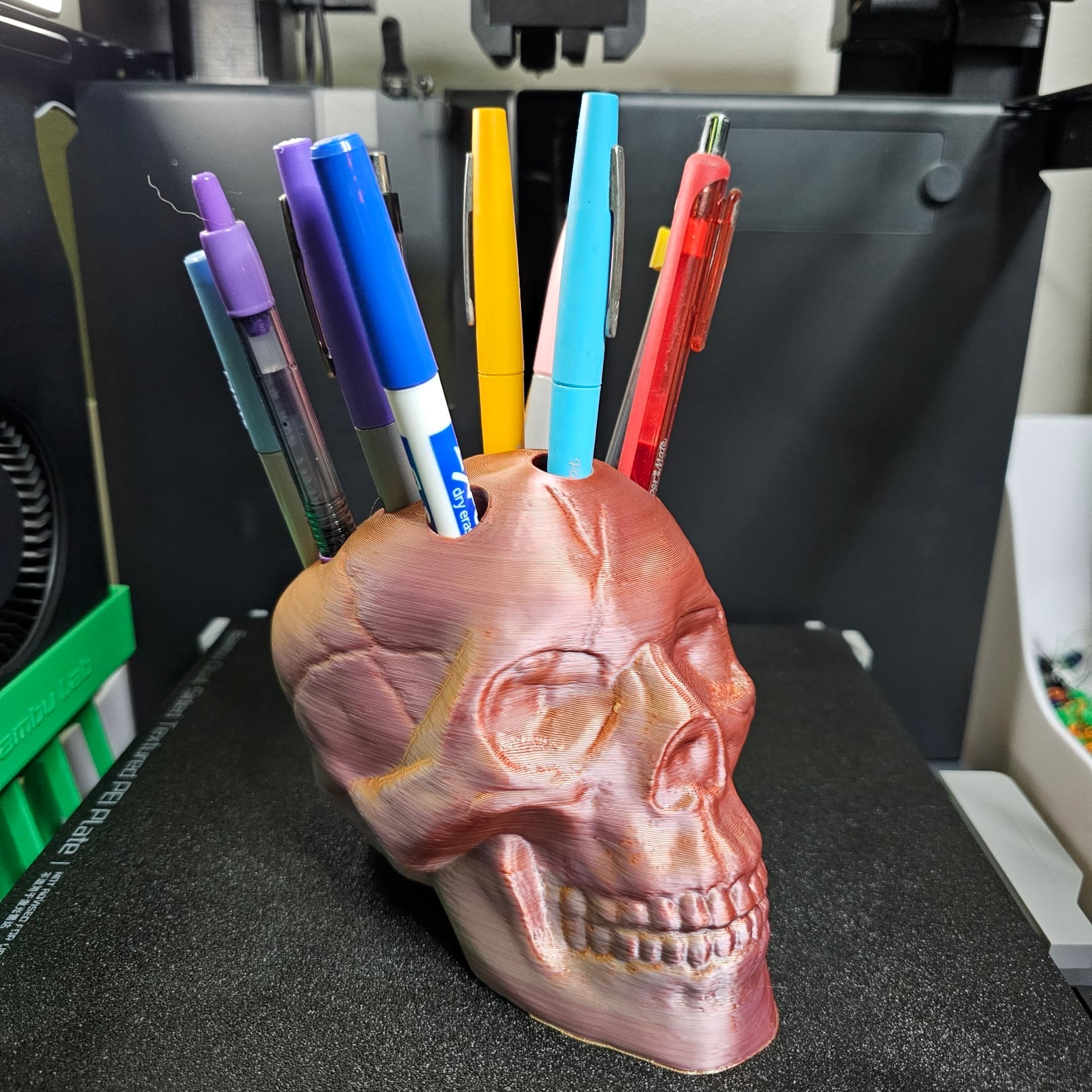 Skull Pen Holder 3d model