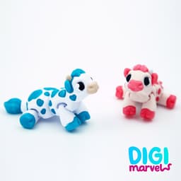 Baby Cow Flexi + Keychain 3d model