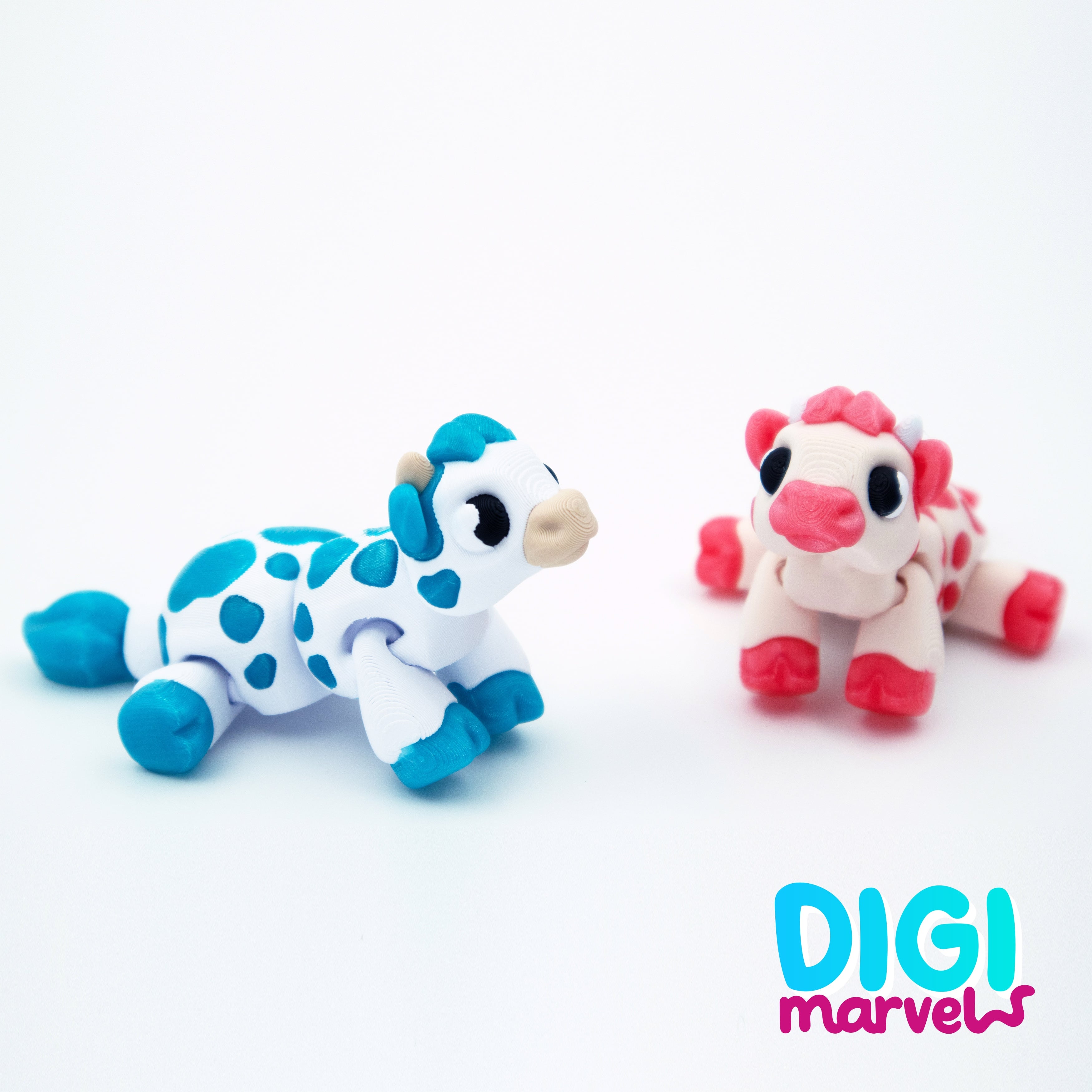 Baby Cow Flexi + Keychain 3d model