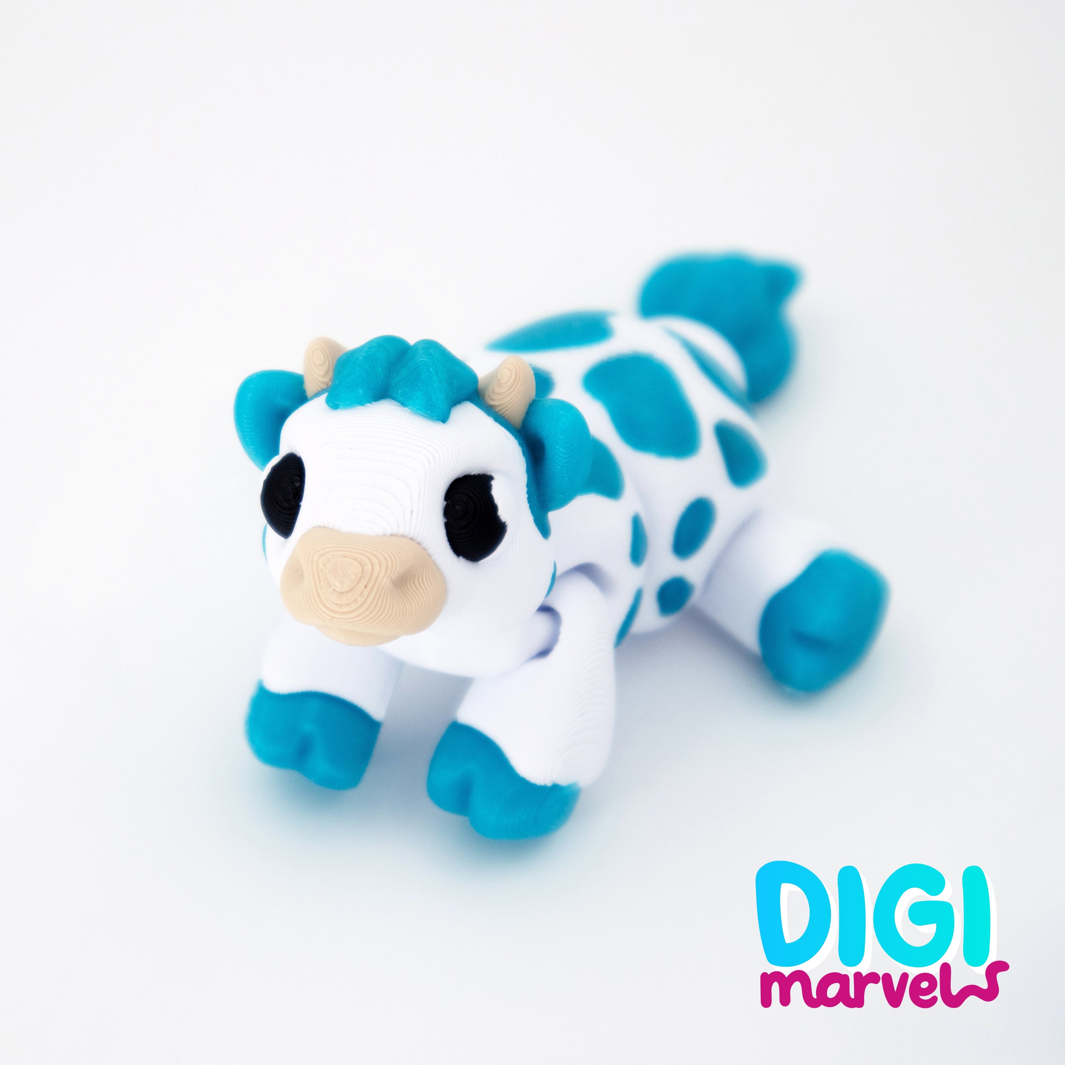 Baby Cow Flexi + Keychain 3d model