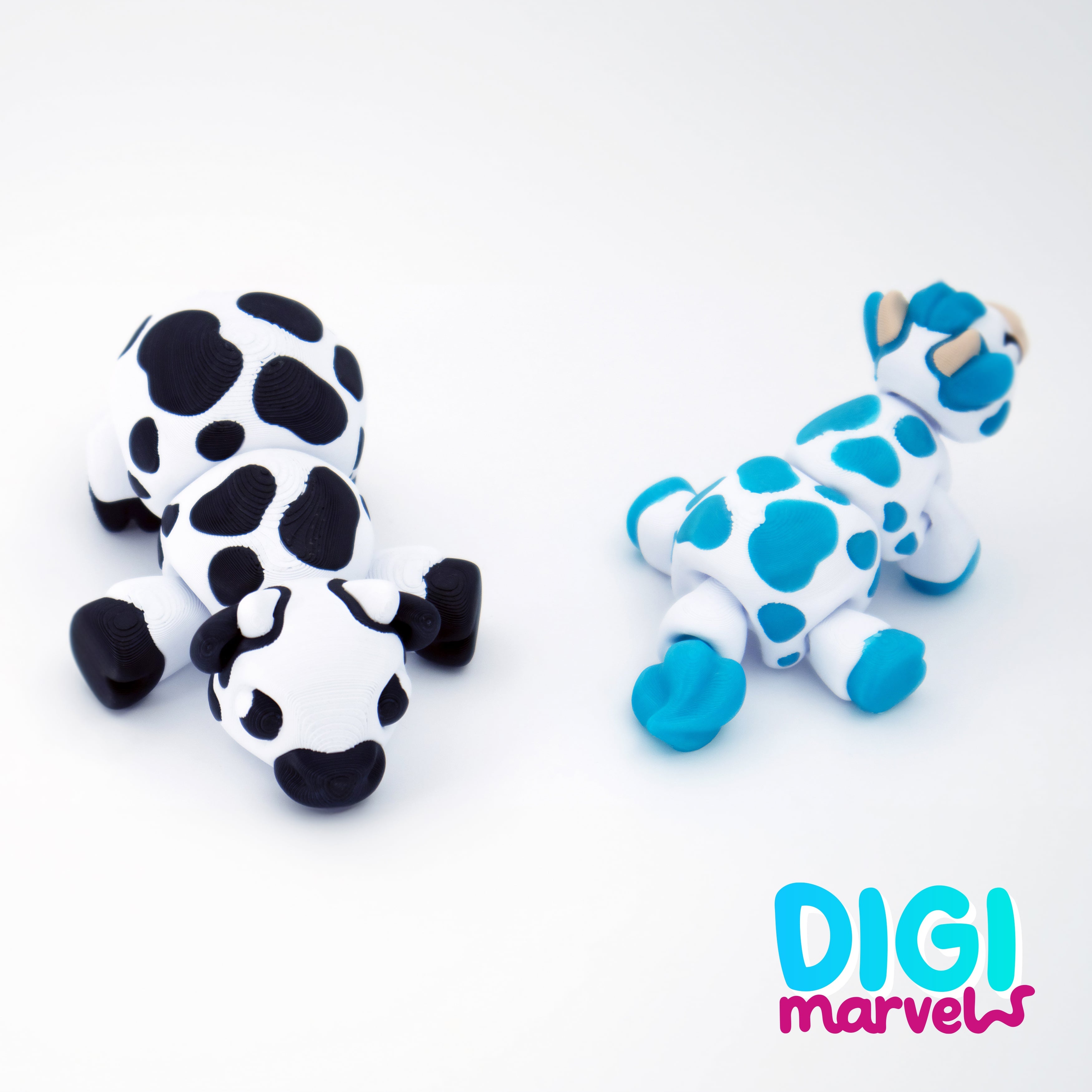 Baby Cow Flexi + Keychain 3d model