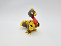 Cute Flexi Thanksgiving Turkey Free 3d model