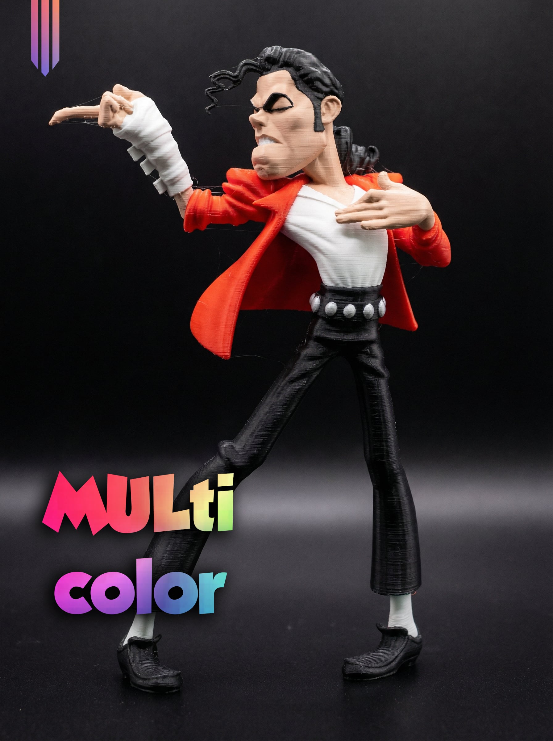 Pop King Dancer 3MF | Music Icon Multi-Color | FDM 3d model