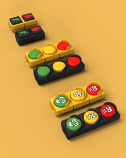 Traffic Lights Fidget Clicker - Keychain 3d model