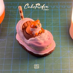 Hamster Cake Rider Clicker – Fidget Desk Toy 3d model