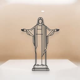 Christ The Reedeemer Line Art - Desktop Line Art 3d model