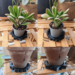 Sun & Flower Plant Pot Trays 3d model