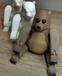 Wobble Bear - Smooth & Colored 3d model