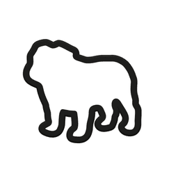 Bulldog Cookie Cutter STL File - 4 inches 3d model